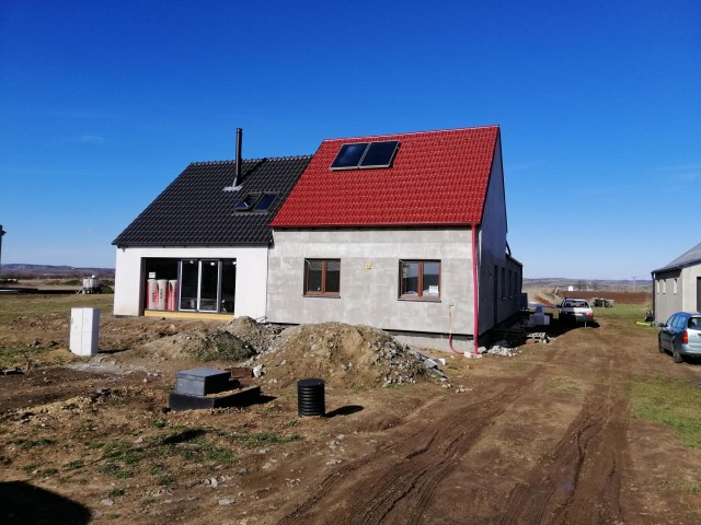 Solární ohřev na novostavbě v Šakvicích